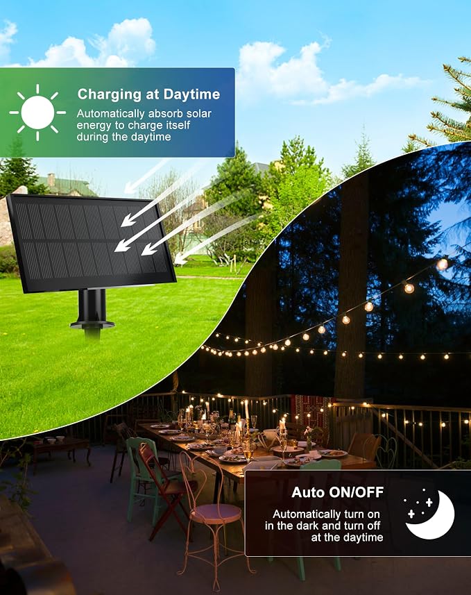 Zuske Solar String Lights Outdoor Waterproof 50FT - Image 4