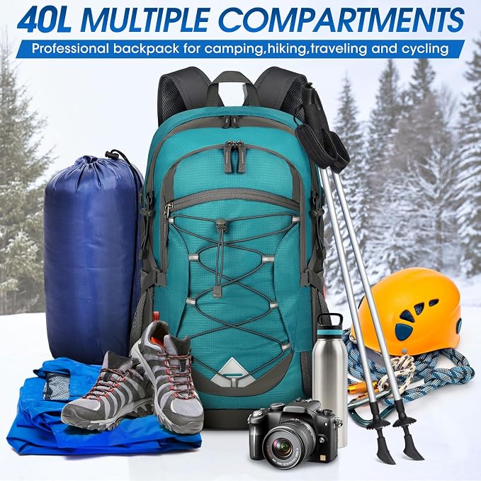 IGOLUMON Hiking Backpack 40L Packable Lightweight Camping Backpack Men Women - Image 7