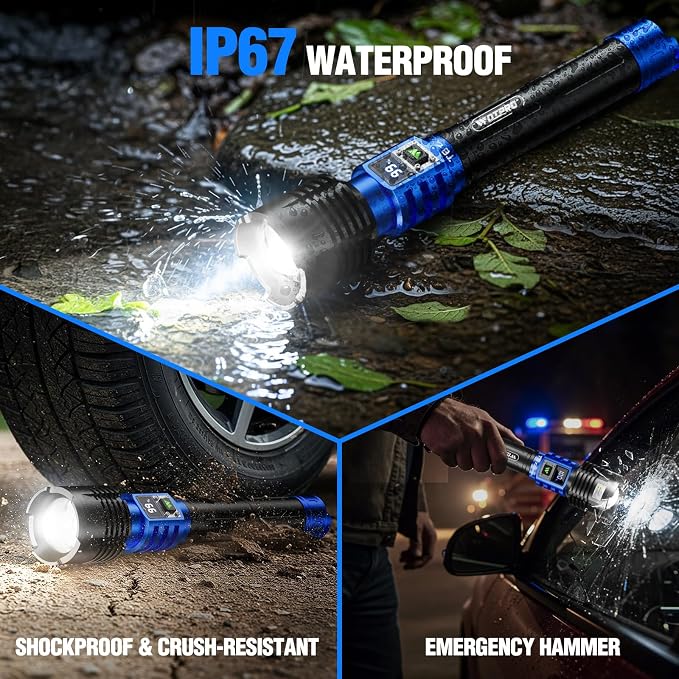 WdtPro Rechargeable LED Flashlights High Lumens, Super Bright 90000LM - Image 8