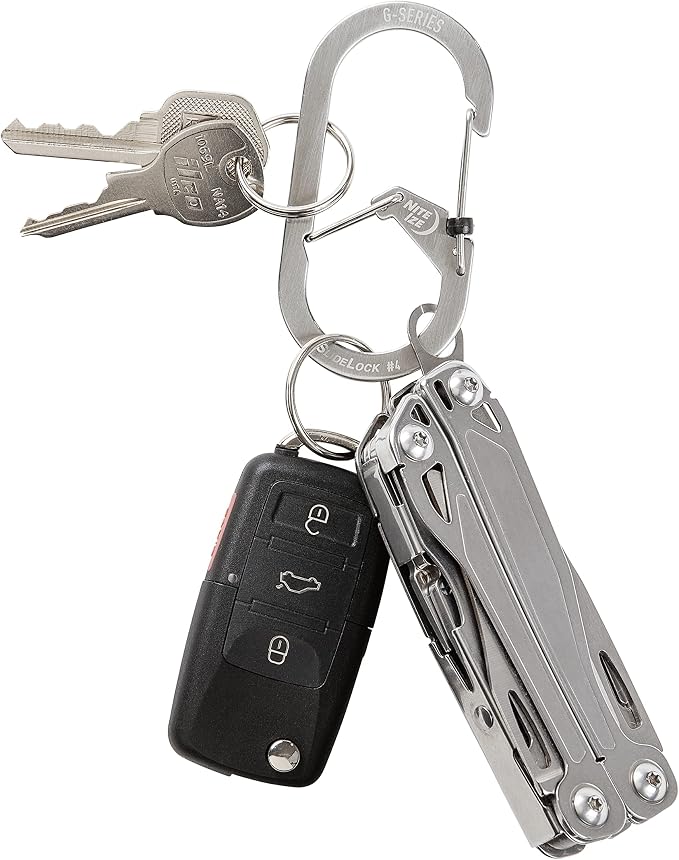 Nite IZE G-Series SlideLock #4 Dual Chamber Carabiner, Dual Security Carabiner - Image 3