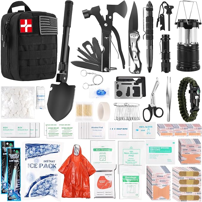 Abpir318 PCS Emergency Survival Kit, Survival Gear and Equipment First Aid Kit by Abpir