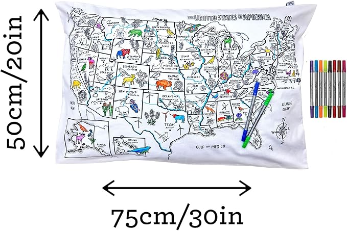 Coloring Pillowcase for Kids – Reusable DIY Pillow Cover - Image 8