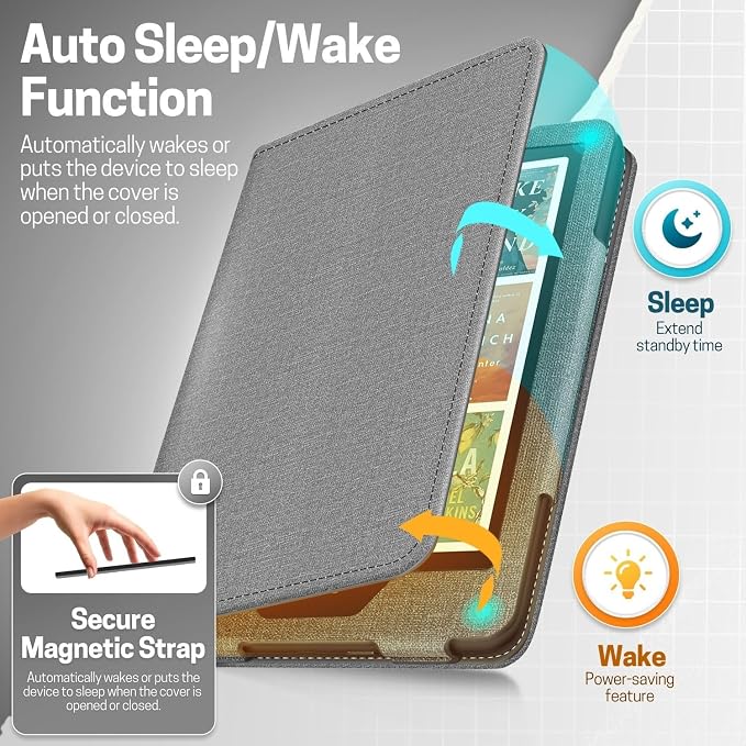 TNP Stand Case with Strap for Kindle Paperwhite 12th Gen 2024 / Kindle - Image 4