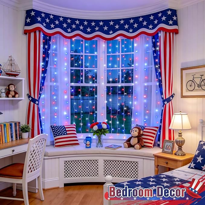 JMEXSUSS 300LED Red White and Blue Lights - Image 3