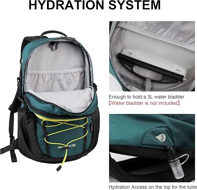 MOUNTAINTOP Hiking Backpack, 25L Camping Backpack, Men Women Hiking Daypack - Image 4