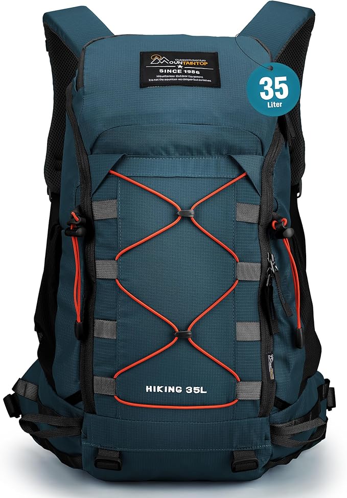 MOUNTAINTOP 35L Hiking Backpack, Lightweight Outdoor Travel Camping Daypack by MOUNTAINTOP
