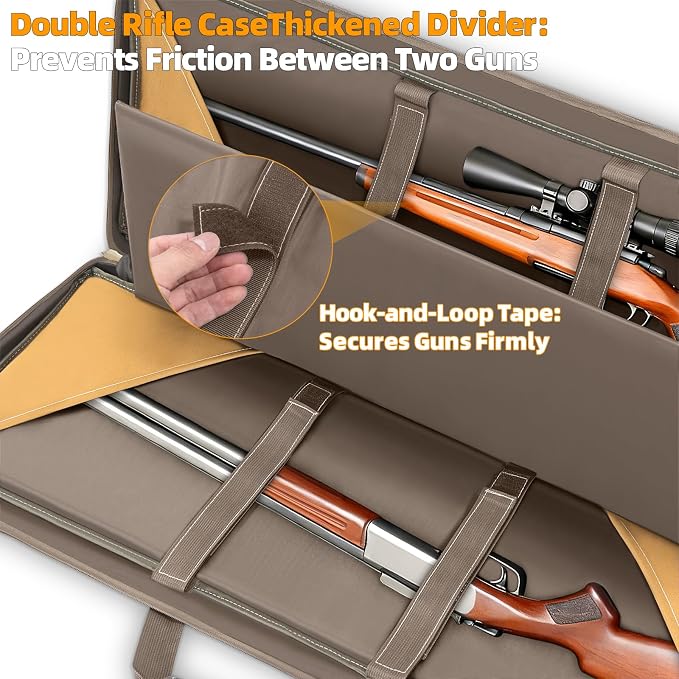 TORIBIO Double Rifle Case Soft Bag 32" 34" 36" 42" 46" 48'' 51“ 55” Gun Case - Image 3