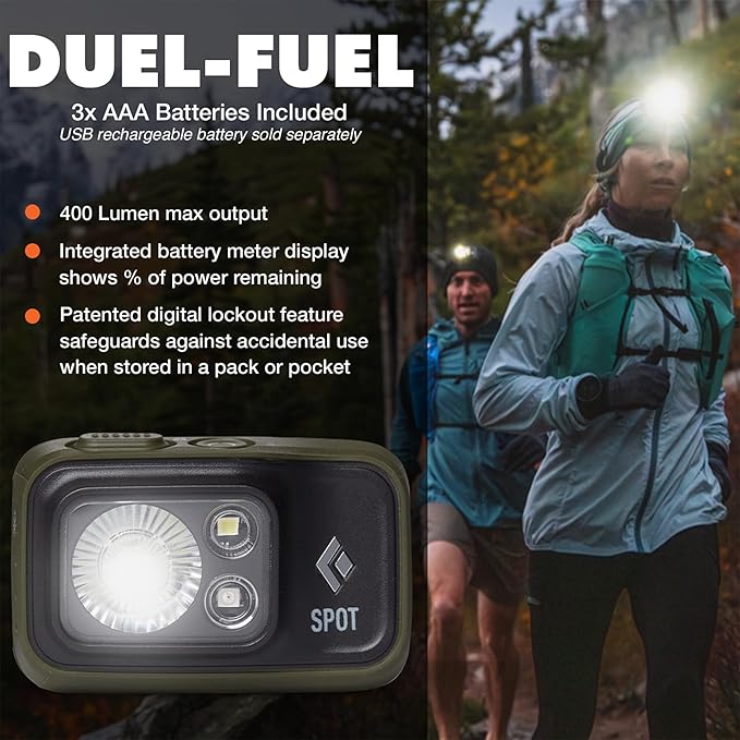 BLACK DIAMOND Spot 400 Headlamp | 400 Lumens Brightness, Dimmable | Waterproof - Image 2