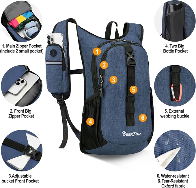 Seektop 15L Small Hiking Backpack - Image 2