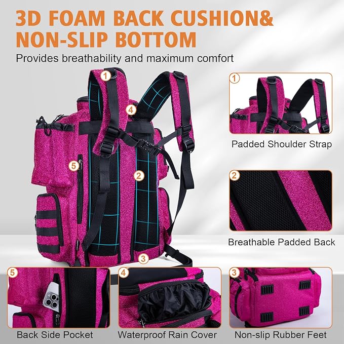 Goture Fishing Backpack, 900D Water-Resistant Tackle Backpack - Image 4