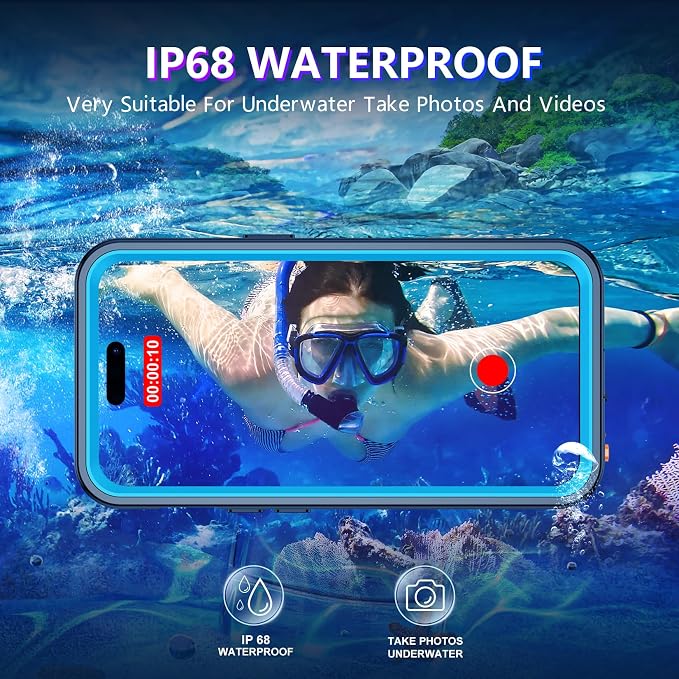 Temdan Compatible with iPhone 14 Pro Max Case Waterproof, Built-in Screen & - Image 2