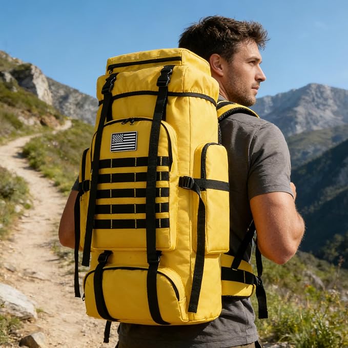 Hiking Backpack for Men 70L/100L Camping Backpack Military Rucksack Molle 3 - Image 7