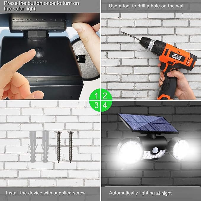 Solar Lights Outdoor, 30 LED Solar Security Lights - Image 5