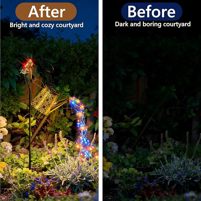 SRNPMIU Solar Watering Can Light, Solar Outdoor Decorative, Garden Decor Lights - Image 6