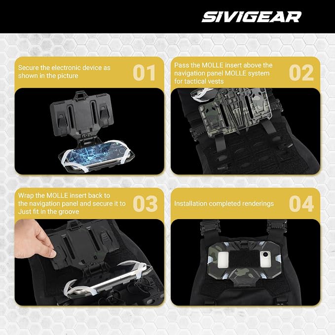 Tactical Molle Phone Holder for Plate Carrier Vest, Quick Release & Adjustable - Image 4