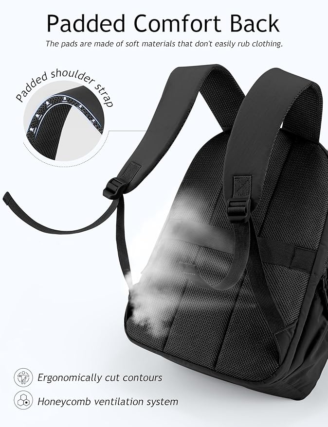 Uselike Travel Backpack for Women, 15.6 Inch Laptop Backpack, Quilted College - Image 5