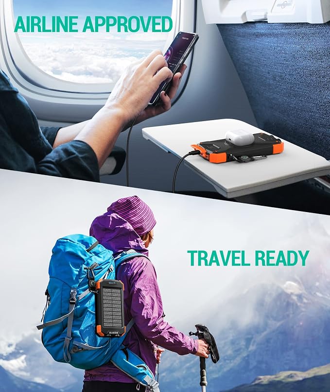 BLAVOR Solar Power Bank 10, Portable Wireless Charger, 20W Fast Charging - Image 8