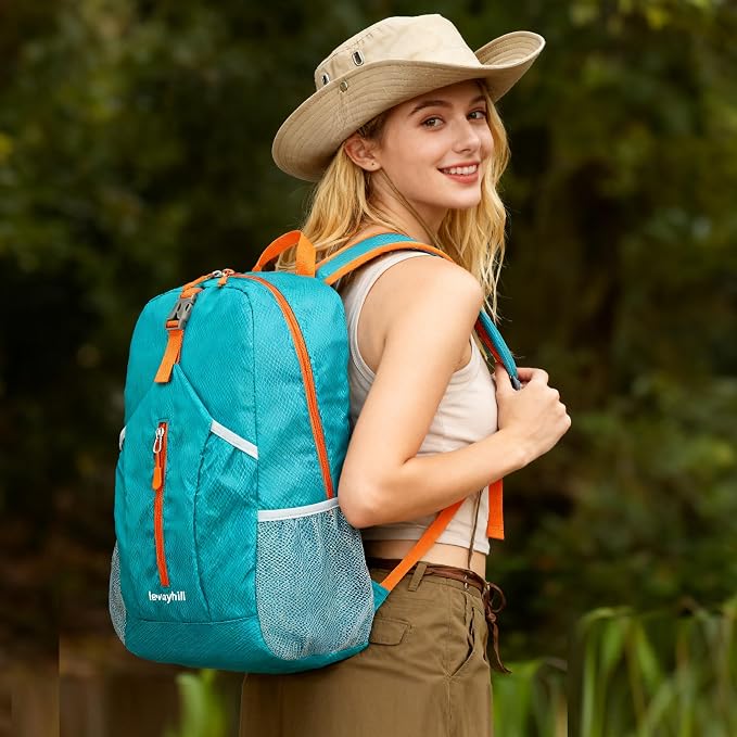 levayhill 25L Foldable Backpack & Bucket Hat 2 IN1 Combo, Lightweight packable - Image 4