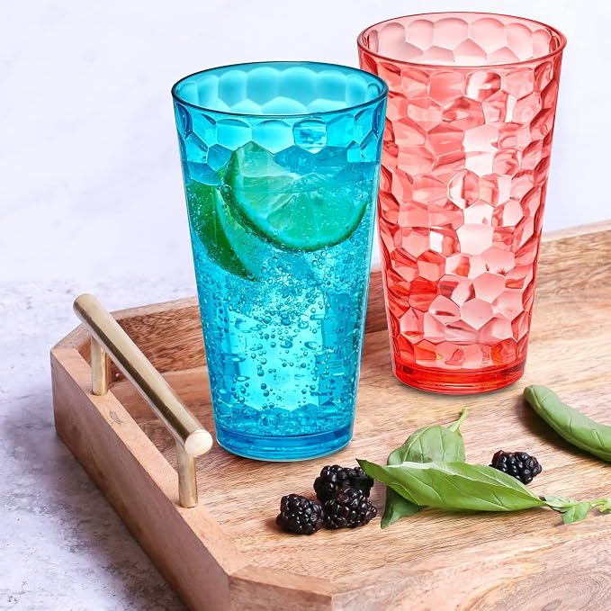 Amazing Abby - Iceberg - 24-Ounce Plastic Tumblers, Mixed-Color High-Balls - Image 4