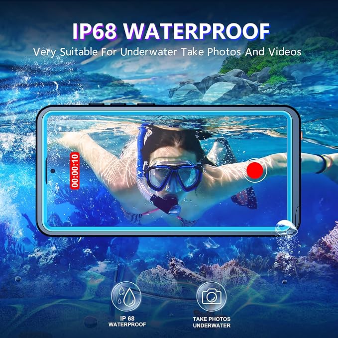 Temdan Designed for Samsung Galaxy S24 Ultra Case, Waterproof Built-in Lens & - Image 3