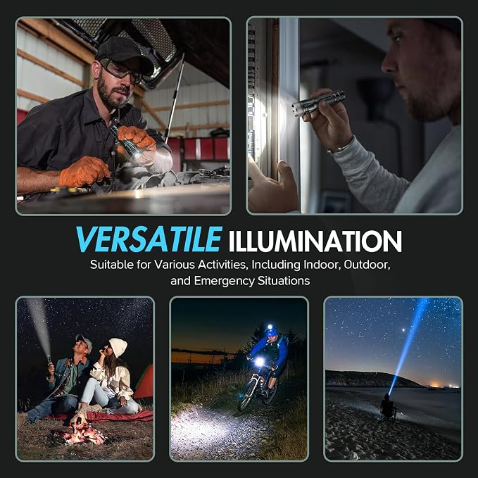WdtPro Rechargeable Flashlights High Lumens, 2 Pack 10H Long Lasting Super - Image 7