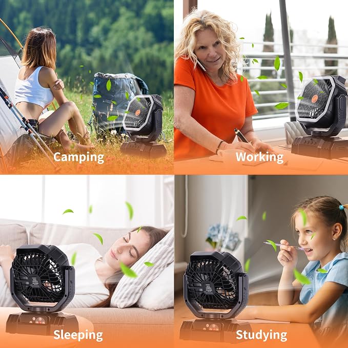 AVV 20000mAh High Speed Portable Camping Rechargeable Fan - Image 7