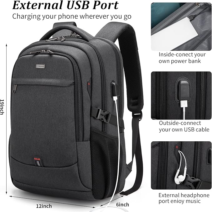 DUSLANG 17 Inch Laptop Backpack - Image 4