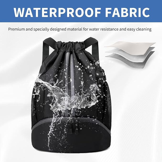 JELUTAR Drawstring Backpack Gym Bag - Image 3