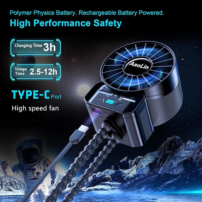 2 Pack Multifunctional Portable Stroller Fan 4 Speed 6600rpm High Speed Usb - Image 4