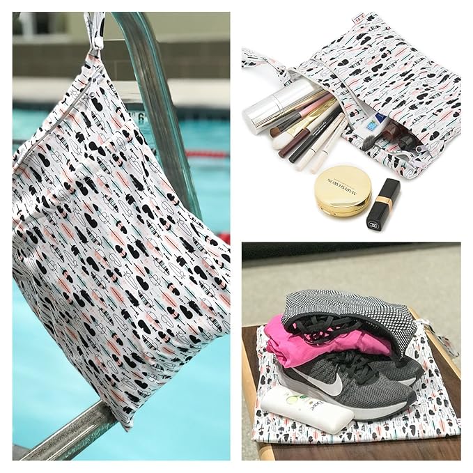 ALVABABY 3pcs Baby Cloth Diaper Wet Dry Bags Waterproof Reusable - Image 5