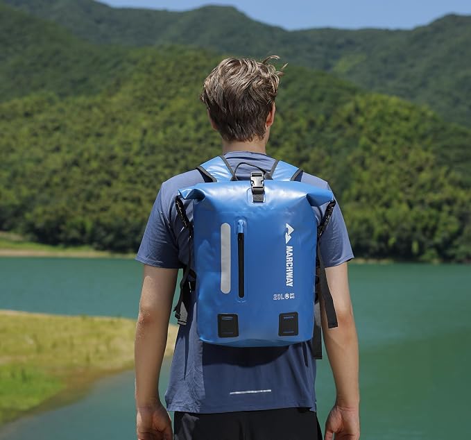 MARCHWAY Roll Top Waterproof Backpack, Floating Dry Bag 20L/30L/45L - Image 7