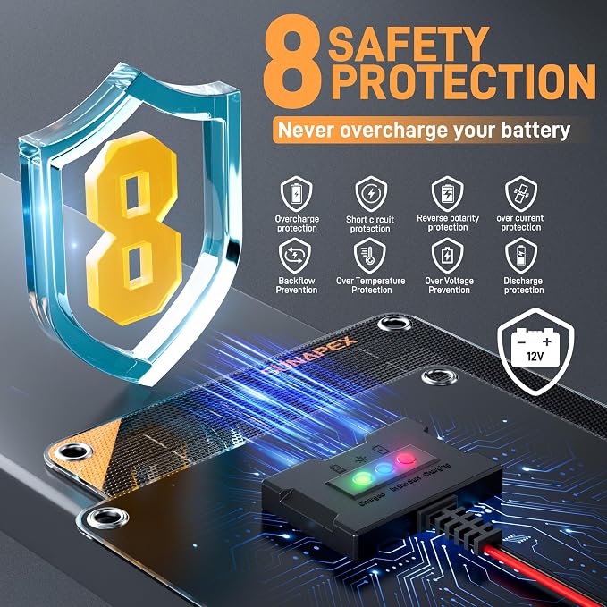 SUNAPEX 12V 5 Watt Solar Trickle Charger Maintainer - Image 4