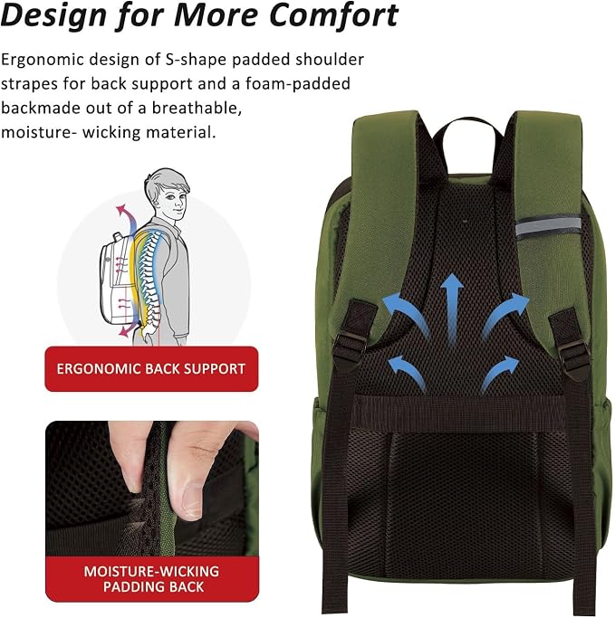 MAXTOP Deep Storage Laptop Backpack Business Anti-theft Backpacks College - Image 4