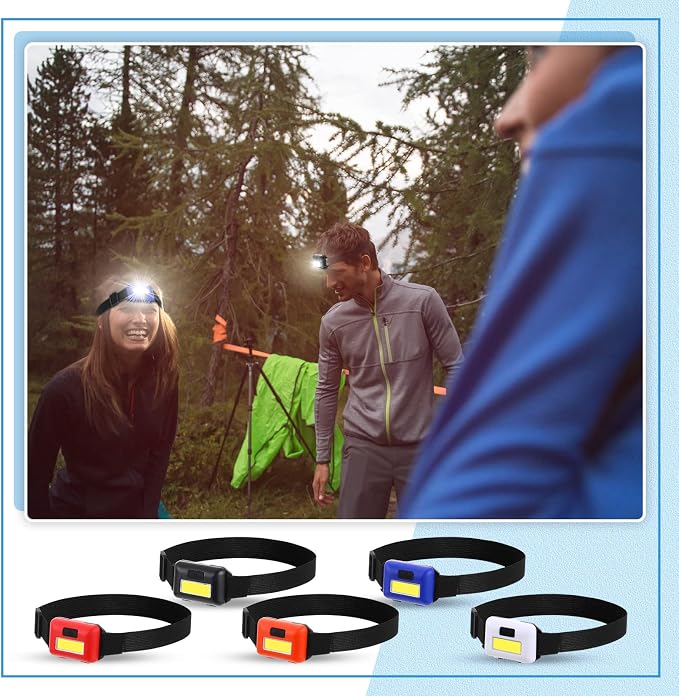 Treela 30 Pieces Led Headlamp Flashlight Outdoor Head Lamp Adjustable Headband - Image 6