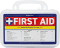 First Aid Kit - Wall Mount Back Option, 130 Pieces, Durable Hard Case - First by BrightCare