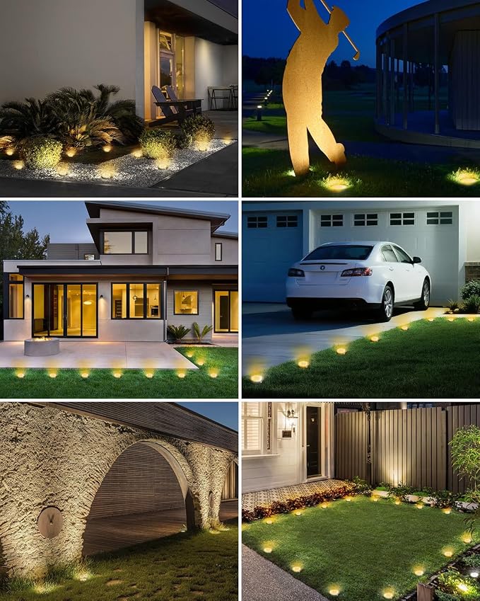 btfarm 24 Pack Solar Lights Outdoor, 8 LED Solar Ground Lights IP65 Waterproof - Image 7