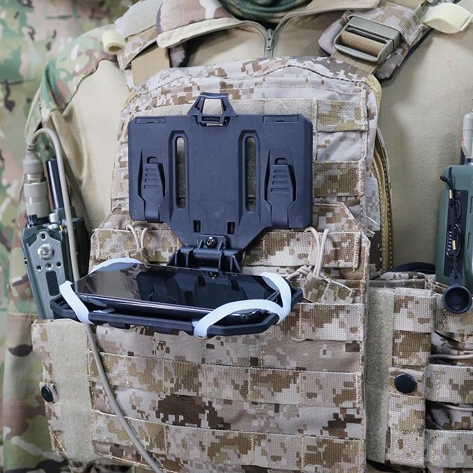 Phone Mount MOLLE Vest Plate Carrier Tactical Phone Holder, Quick Release Flip - Image 7
