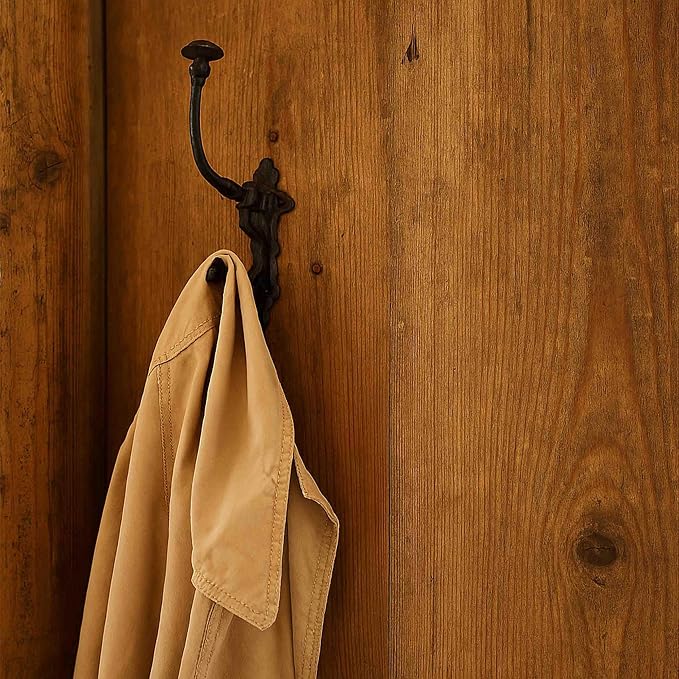 Mystic Colonial Rustic Cast Iron Wall Hooks – Heavy Duty Vintage Utility Hooks - Image 5