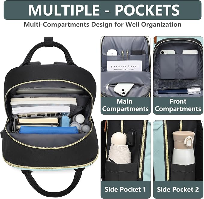 Laptop Backpack for Women Work Bookbag: 15.6 Inch College Backpacks - Image 3