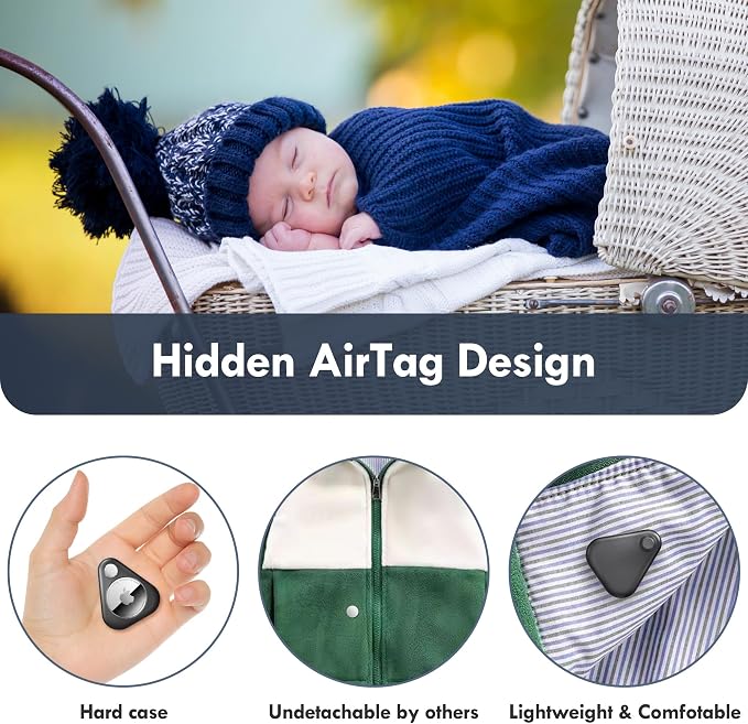 Airtag Holder for Kids Hidden 2 Pack Upgraded GPS Tracker Case, Anti-Removal - Image 2