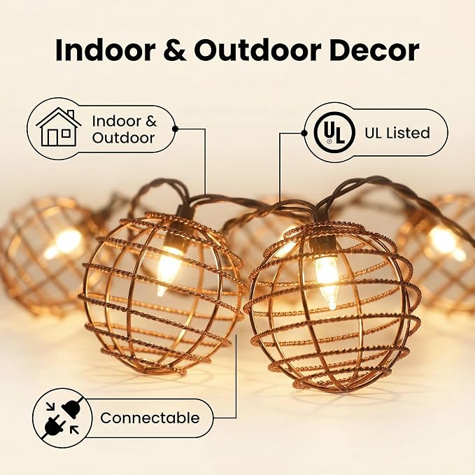 Decorative String Lights Indoor Outdoor, Patio Lantern Style String Lights - Image 2