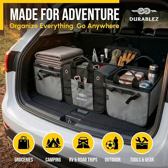 Modular 5-Section Trunk Organizer XL – Car Storage - Image 4