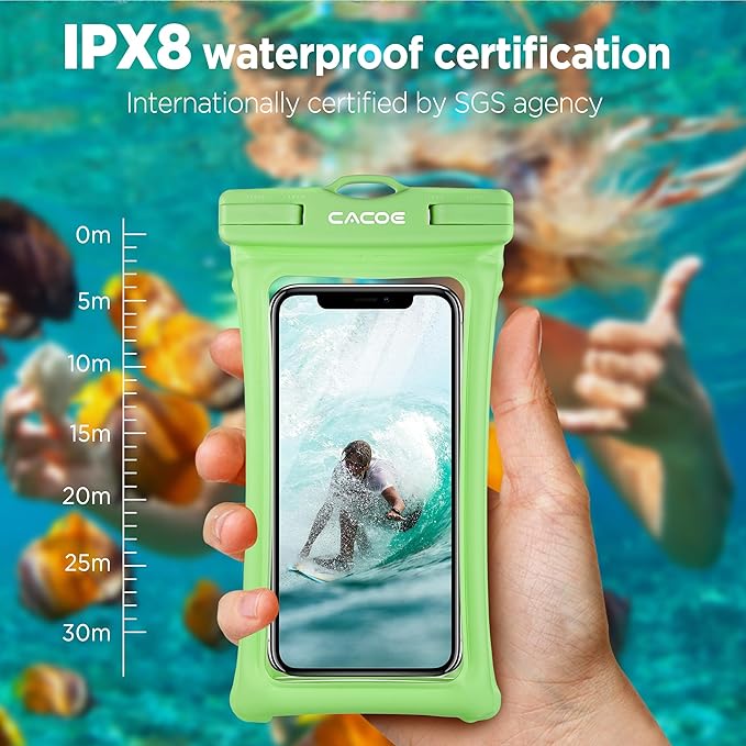 CACOE Floating Universal Waterproof Phone case 2 Pcs-Up to 7.0", Phone Pouch - Image 3