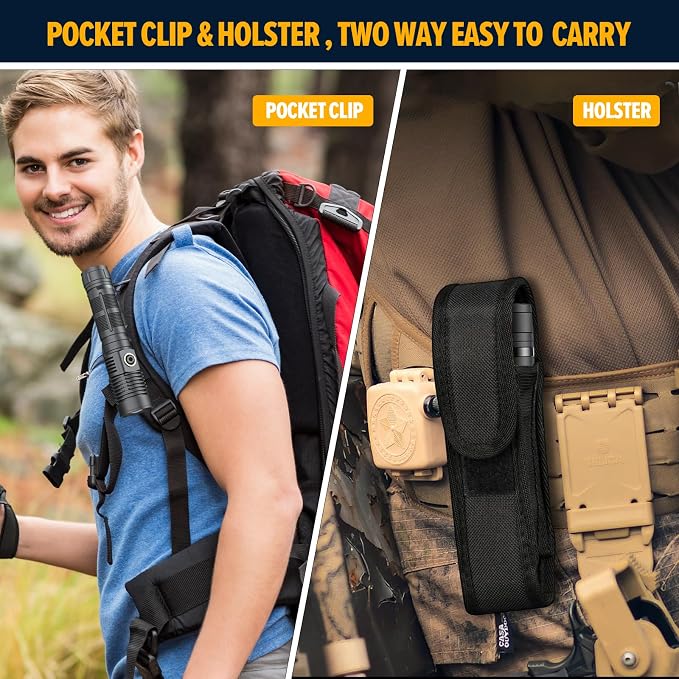 Hoxida Rechargeable Magnetic Flashlight High Lumens - Image 4