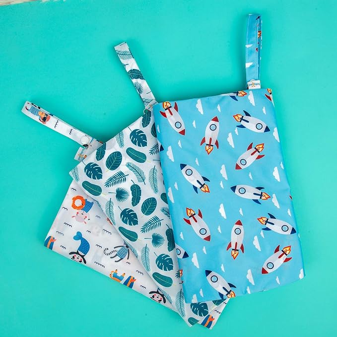 babygoal Wet Dry Bags for Baby Cloth Diapers, Washable Travel Bags, Gym Bag for - Image 5