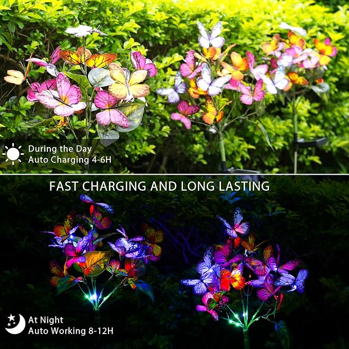 Adecorty Solar Garden Lights Outdoor Waterproof Decorative Solar Lights Outdoor - Image 4