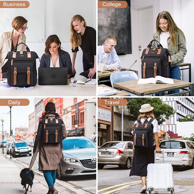 LOVEVOOK Laptop Backpack for Women Work Travel Backpack Business Commuter - Image 7