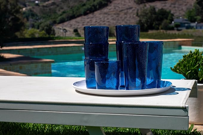Fizz Bubbles Durable Acrylic 8-Piece Indoor/Outdoor Drinkware Set - Image 2