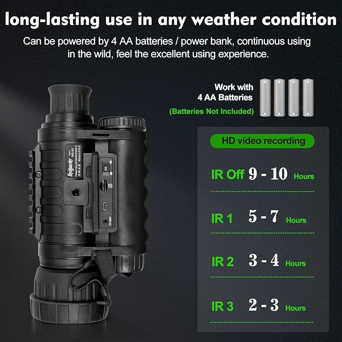 True Night Vision Monocular for Adults, IR Illuminator for Complete Darkness - Image 6