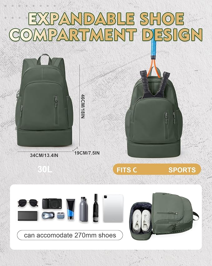 Gym Backpack for Women Men, Lightweight Gym Bag - Image 3